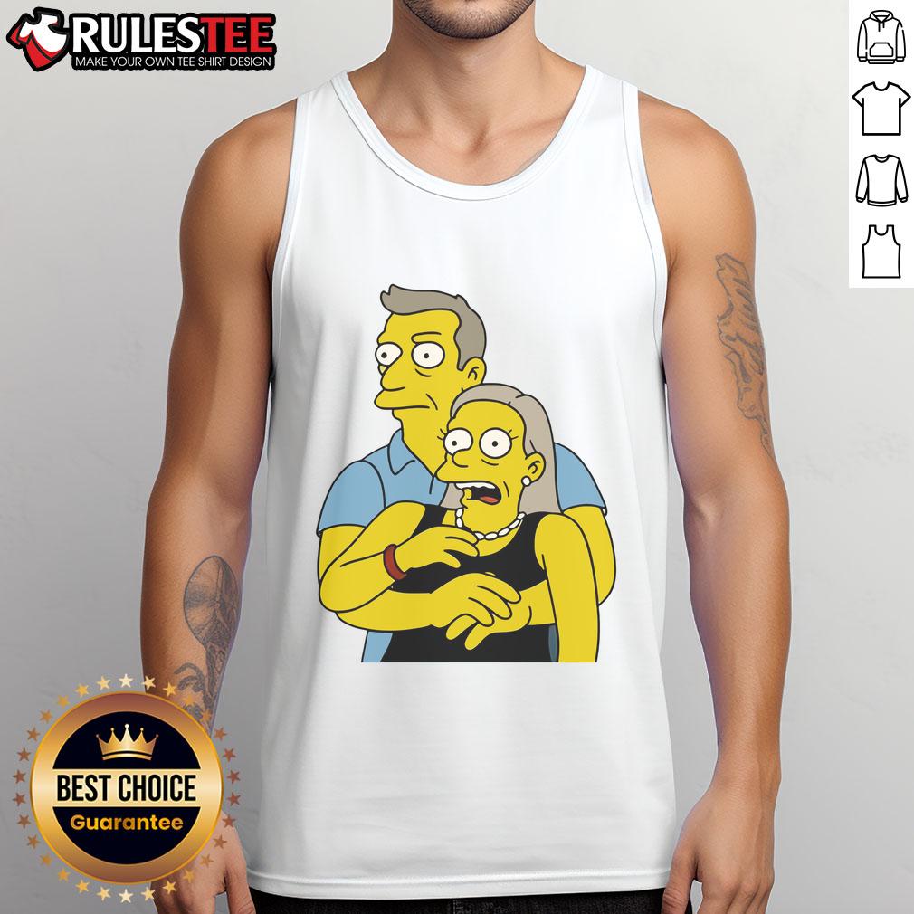 Nice Astronomer Ceo Andy Byron And Kristin Cabot Tank Top Astronomer CEO Andy Byron and Kristin Cabot wearing tank tops, smiling together at an outdoor event.