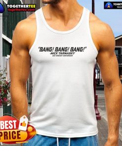 Nick Tarnasky ice hockey enforcer tank top featuring 'Bang Bang Bang' graphic, perfect for hockey fans and athletes.