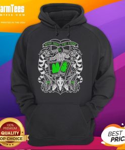 Nice Beetlejuice Never Trust The Living Hoodie featuring iconic Beetlejuice design and vibrant colors for fans.
