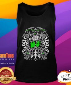 Nice Beetlejuice Never Trust The Living tank top featuring vibrant graphics from the iconic film for fans and collectors.