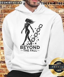 Women wearing Nice Beyond The Fall hoodie in a cozy outdoor setting, showcasing style and comfort for fall fashion.