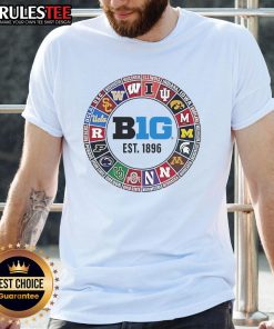 Nice Big Ten Est 1896 Teams Logo T-Shirt featuring vibrant team logos on a stylish design for fans and alumni.
