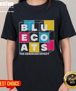 Nice Bluecoats The Observer Effect Ladies Tee featuring a stylish design in vibrant blue, perfect for casual wear.