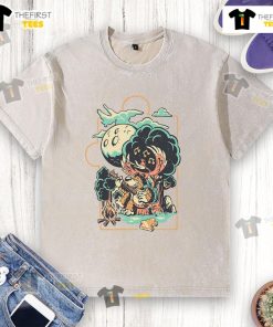 Nice Bluegrass Bear washed t-shirt featuring a vibrant bear graphic on a soft fabric, perfect for casual wear.