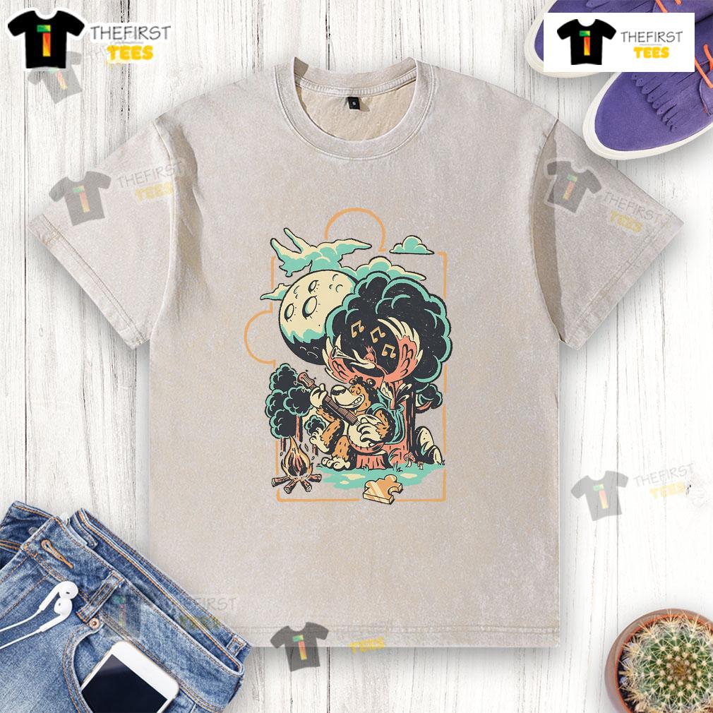 Nice Bluegrass Bear Washed T Shirt Nice Bluegrass Bear washed t-shirt featuring a vibrant bear graphic on a soft fabric, perfect for casual wear.