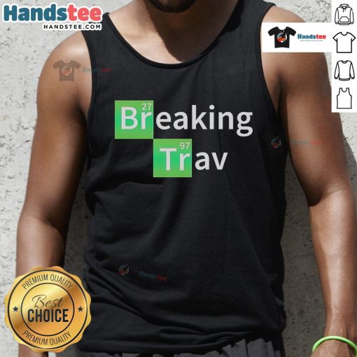 Travis Lewis Periodic Table tank top showcasing a unique design for science lovers and stylish travelers.
