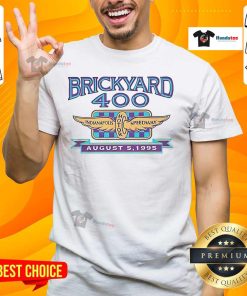 Vintage Nice Brickyard 400 Indianapolis Motor Speedway T-Shirt from August 5, 1995, featuring iconic racing graphics.