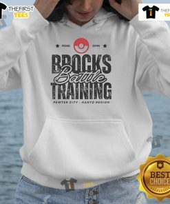 Nice Brocks Battle Training Hoodie featuring Pewter City design from Kanto Region, perfect for Pokmon fans.