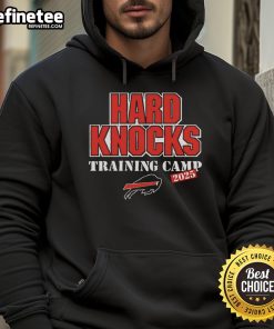 2025 Hard Knocks Training Camp hoodie featuring the Buffalo Bills logo, perfect for fans and training enthusiasts.