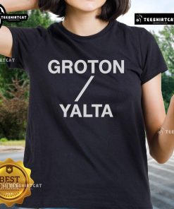 Ladies tee featuring Nice Cape Cod Groton Yalta design, perfect for casual wear and summer outings.