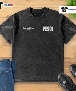 Alt Text: Vintage 1996 Pesci washed t-shirt featuring the Nice cast and crew, perfect for collectors and film enthusiasts.