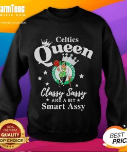 Stylish Nice Celtics Queen sweatshirt featuring a classy, sassy, and smart-assy logo design for fans.
