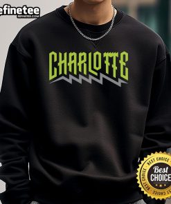 Alt Text: Cozy Nice Charlotte Bolt Sweatshirt featuring a stylish graphic design, perfect for casual outings and streetwear.