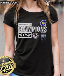 Nice Chelsea Club World Cup Champions Fan 2025 Ladies Tee showcasing a stylish design for passionate supporters.