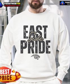 Nice Crown Trio Plano East Panthers East Side Pride sweatshirt with vibrant colors and logos, perfect for fans.