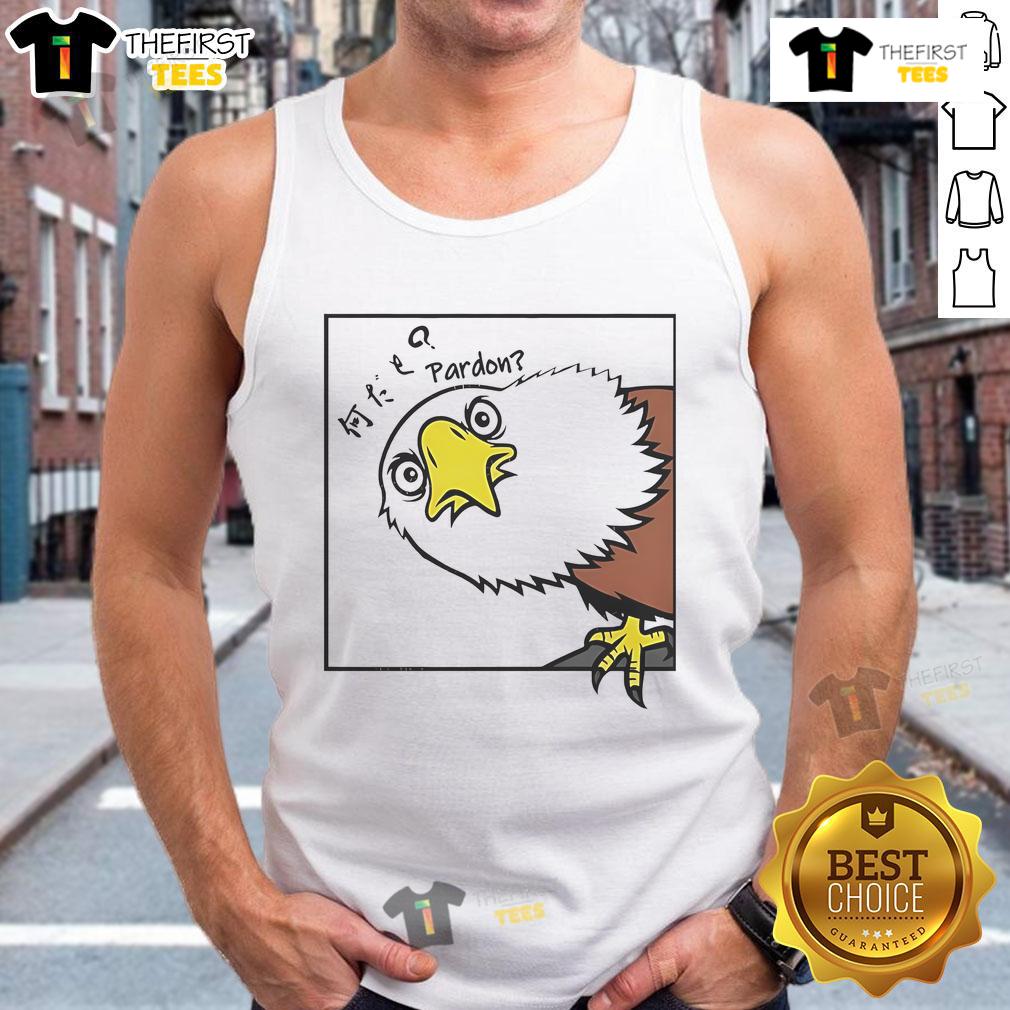 Nice Curious Eagle Pardon Japanese Style Tank Top Nice curious eagle design on a Japanese-style tank top, perfect for fashion enthusiasts and wildlife lovers.