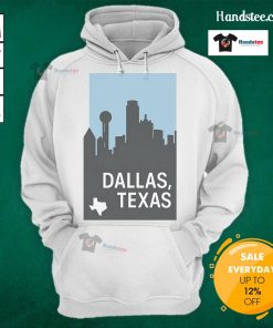 Simple hoodie featuring 'Nice Dallas Texas' design, perfect for casual wear and showcasing Dallas pride.