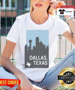 Simple ladies tee featuring 'Nice Dallas Texas' graphic, perfect for casual wear and showcasing Dallas pride.
