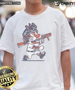Alt Text: Nice Detroit Tigers Paws On The X mascot t-shirt featuring vibrant graphics and team colors, perfect for fans.