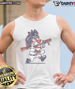Alt Text: Nice Detroit Tigers Paws On The X mascot tank top featuring vibrant colors and a stylish design for fans.