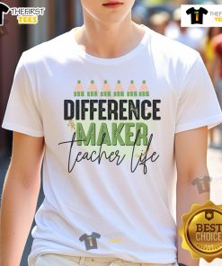 Alt Text: Nice Difference Maker Teacher Life T-Shirt featuring an inspiring design for educators and teaching enthusiasts.