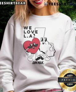 Cozy Nice Dim Mak We Love LA sweatshirt in stylish design, perfect for casual outings and showcasing LA pride.