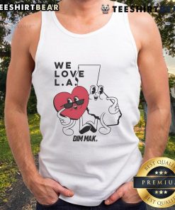 Stylish Nice Dim Mak We Love LA tank top featuring bold graphics, perfect for summer fashion in Los Angeles.