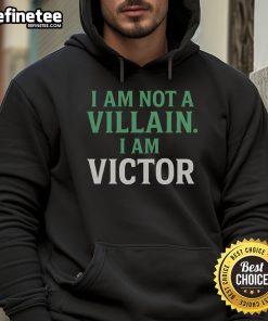 Nice Dr. Doom hoodie featuring 'I Am Not a Villain, I Am Victor' design, perfect for Marvel fans and streetwear enthusiasts.