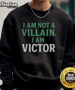 Dr. Doom 'I Am Not a Villain, I Am Victor' sweatshirt featuring a bold graphic design for Marvel fans.