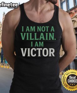 Stylish tank top featuring Dr. Doom with the phrase 'I Am Not a Villain, I Am Victor' for Marvel fans.