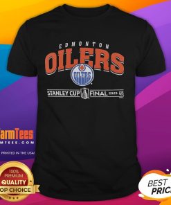 Nice Edmonton Oilers Hockey T-Shirt for 2025 Stanley Cup Final featuring team colors and logo, perfect for fans.