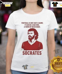 Empowering ladies' tee featuring 'Nice Football: Not Just a Game, But a Culture and Form of Resistance' graphic design.