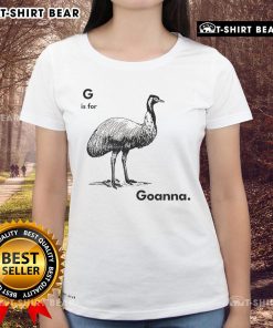Alt Text: Nice G is for Goanna ladies tee featuring a stylish goanna graphic on a comfortable shirt, perfect for casual wear.