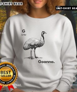 Stylish Nice G is for Goanna sweatshirt featuring a vibrant design, perfect for casual wear and wildlife enthusiasts.