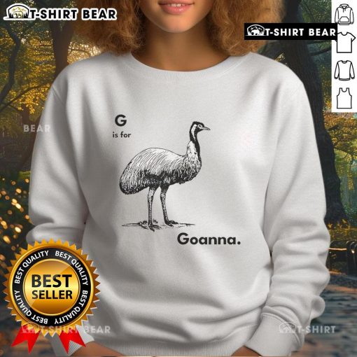 Stylish Nice G is for Goanna sweatshirt featuring a vibrant design, perfect for casual wear and wildlife enthusiasts.