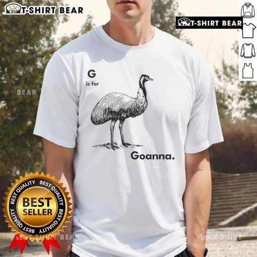 Nice G Is For Goanna T-Shirt featuring a vibrant goanna graphic on a stylish, comfortable tee for reptile lovers.