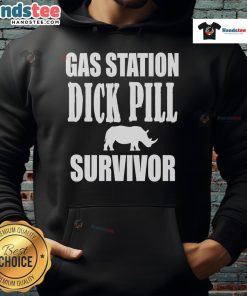 Nice Gas Station Dick Pill Survivor Hoodie featuring a bold design, perfect for casual wear and unique fashion statements.