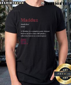 Nice Greg Maddux T-Shirt featuring a definition of Maddux, perfect for baseball fans and collectors.