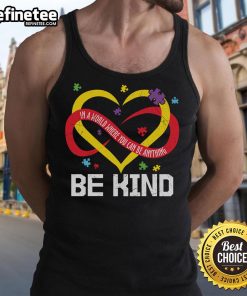 Nice Heart Be Kind tank top featuring an inspiring quote for positivity in a world where you can be anything.