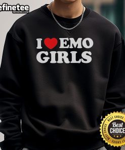 Nice I Heart Emo Girls Sweatshirt featuring a stylish graphic design, perfect for emo fashion enthusiasts.