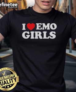 Nice I Heart Emo Girls T-Shirt featuring a stylish design for emo fashion enthusiasts and trendsetters.