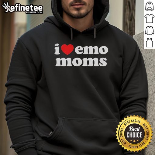 Cozy Nice I Heart Emo Moms Hoodie featuring a stylish design perfect for emo mom fans and casual wear.