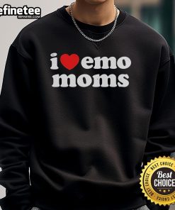 Nice I Heart Emo Moms Sweatshirt featuring a trendy design, perfect for stylish emo mom fans and casual wear.