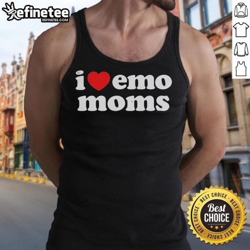 Nice I Heart Emo Moms Tank Top in black, featuring a stylish graphic design perfect for emo mom fans.