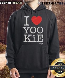 Stylish 'Nice I Love Yookie Lol JK Hoodie' in vibrant colors, perfect for fans of playful and trendy streetwear fashion.