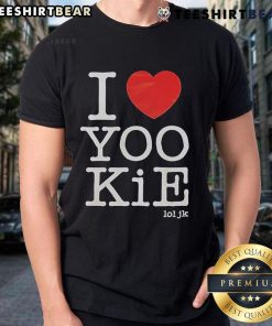 Nice I Love Yookie Lol Jk T-Shirt design featuring a playful graphic and vibrant colors for casual, fun wear.