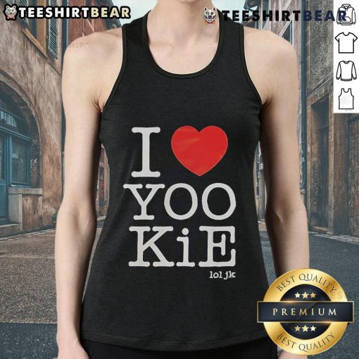 Nice I Love Yookie LOL JK tank top featuring a fun design, perfect for casual outings or fan gatherings.
