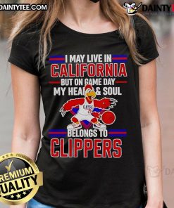 Los Angeles Clippers ladies tee with 'My Heart and Soul Belongs to the Clippers' design, perfect for game day in California.