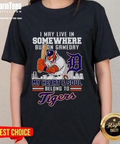Detroit Tigers ladies tee showcasing team spirit for game day, perfect for fans who love their team above all.