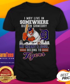 Detroit Tigers T-Shirt: 'On Gameday My Heart And Soul Belong To Detroit Tigers' for passionate fans and game day spirit.
